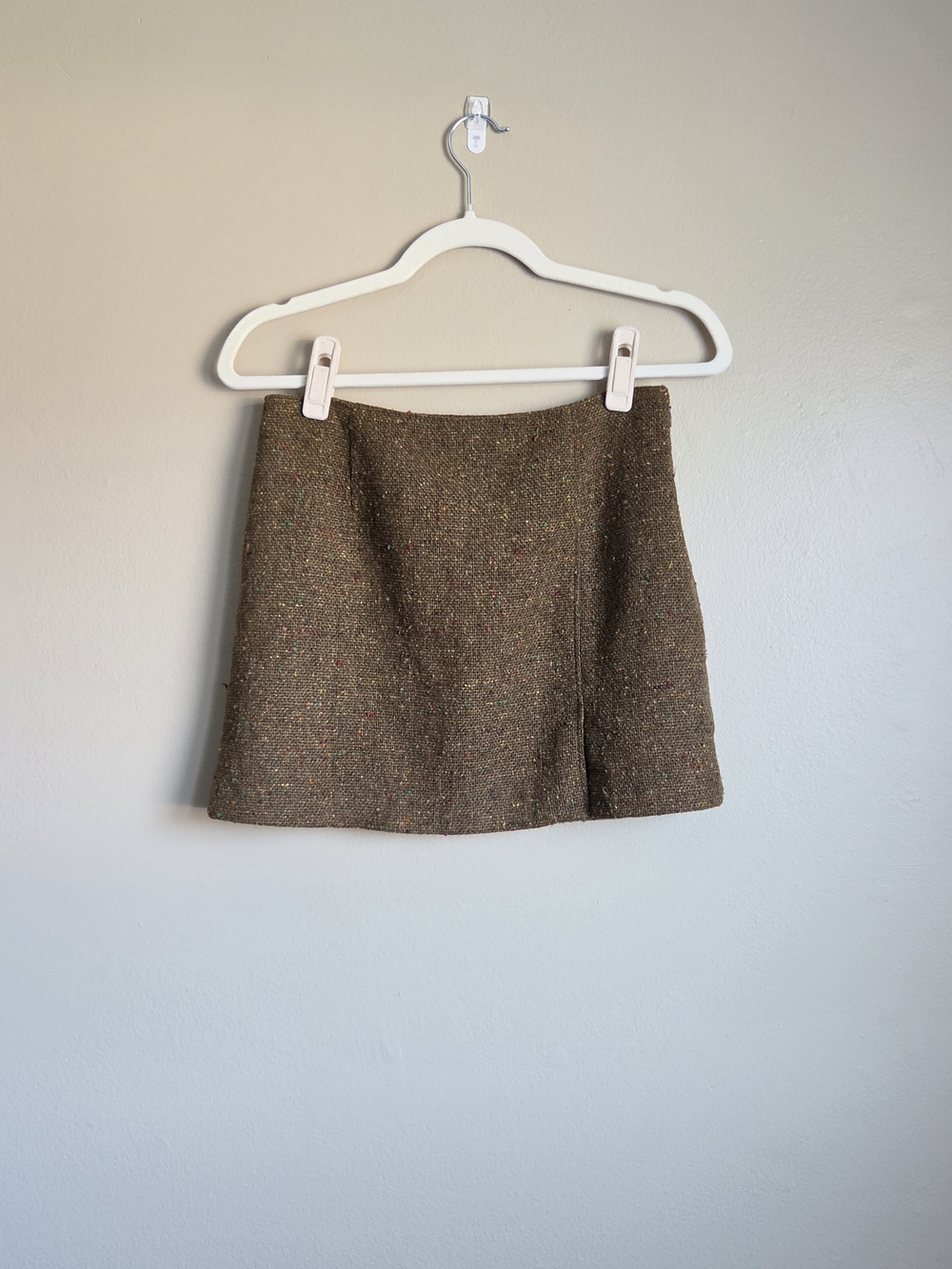Express 90s/00s Brown Tweed Mini Skirt